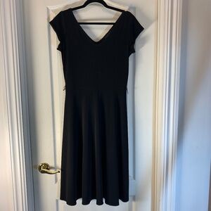 Black Emo Goth Dress |‎ Dark Minimal • V-Neck | Medium